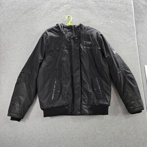 Point Zero Men Jacket XL Black PZD 55 Series Faux Fur Hooded